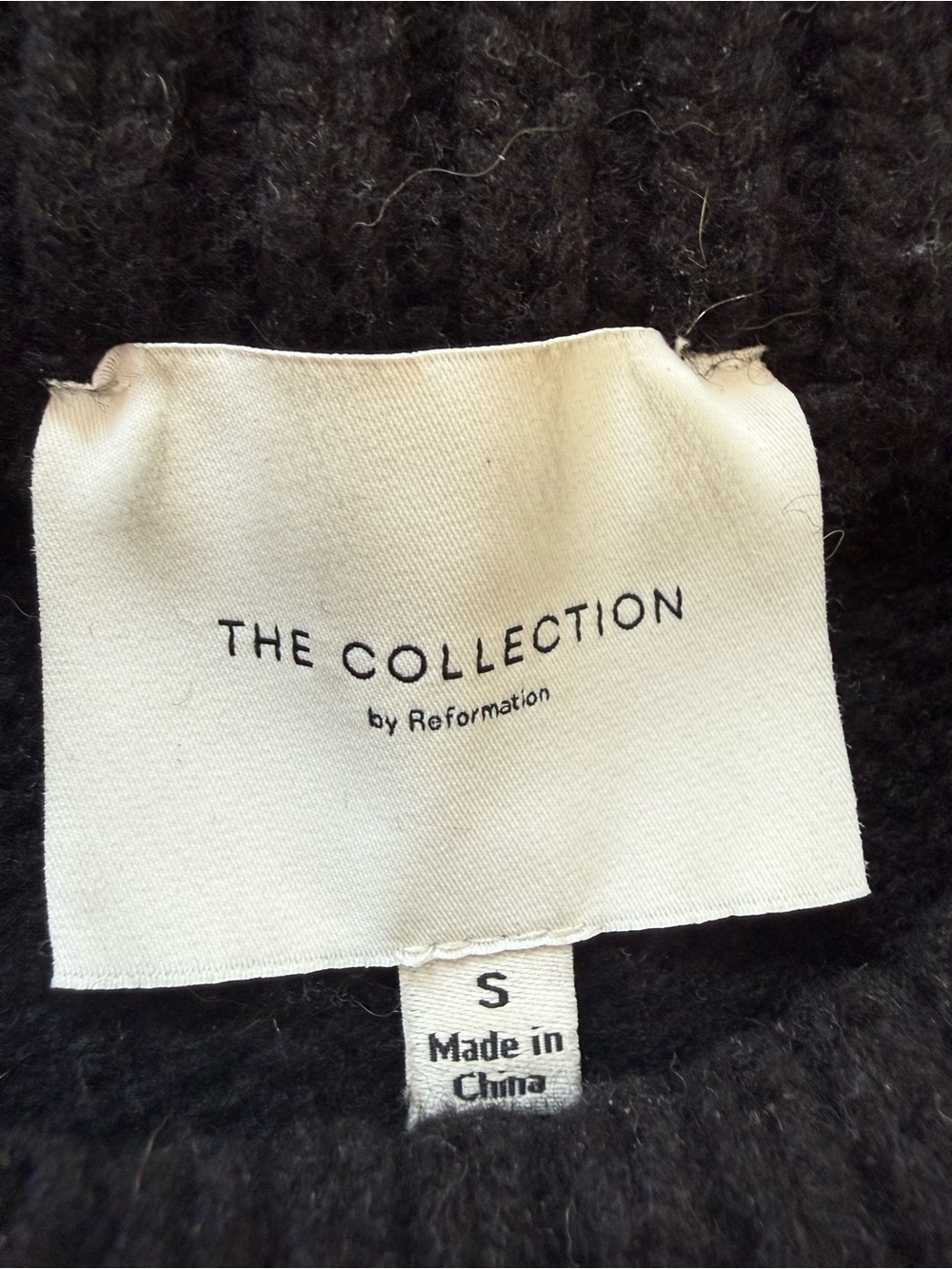 Reformation Black Crewneck Womens Wool Sweater/ The Gwen size small - Picture 2 of 16